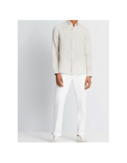 Chemise en lin kisseo casual beige homme - Izac