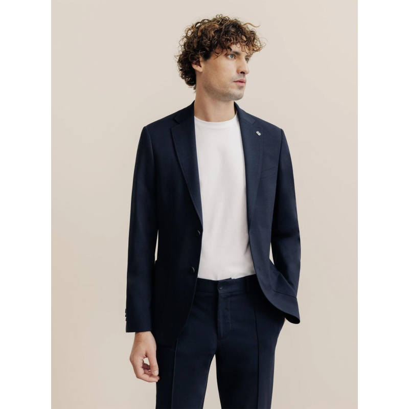 Veste en tissu armuré cross bleu marine homme - Izac