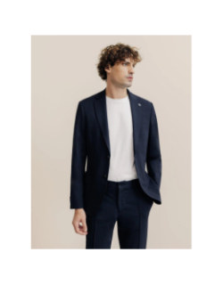 Veste en tissu armuré cross bleu marine homme - Izac