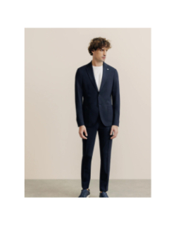 Veste en tissu armuré cross bleu marine homme - Izac