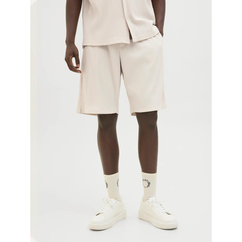 Short jogging karl interlude plissé beige homme - Jack & Jones