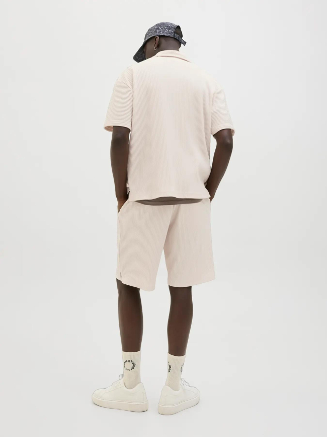 Short jogging karl interlude plissé beige homme - Jack & Jones