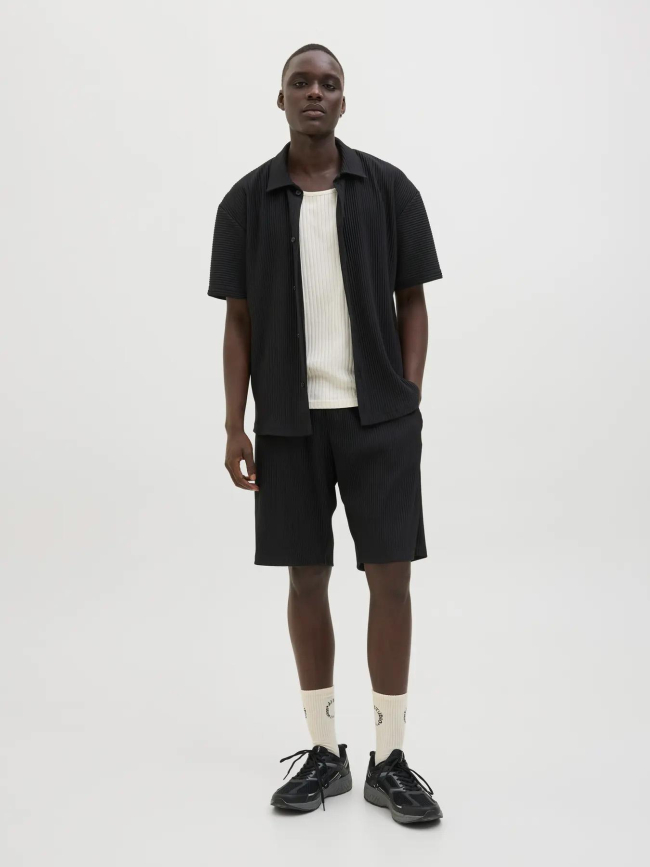 Short jogging karl interlude plissé noir homme - Jack & Jones