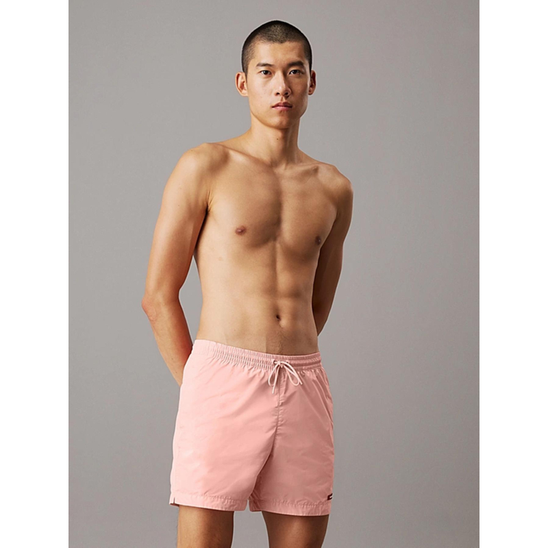 Short de bain medium drawstring orange homme - Calvin Klein