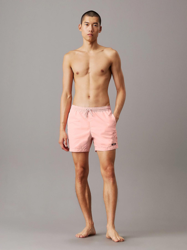 Short de bain medium drawstring orange homme - Calvin Klein
