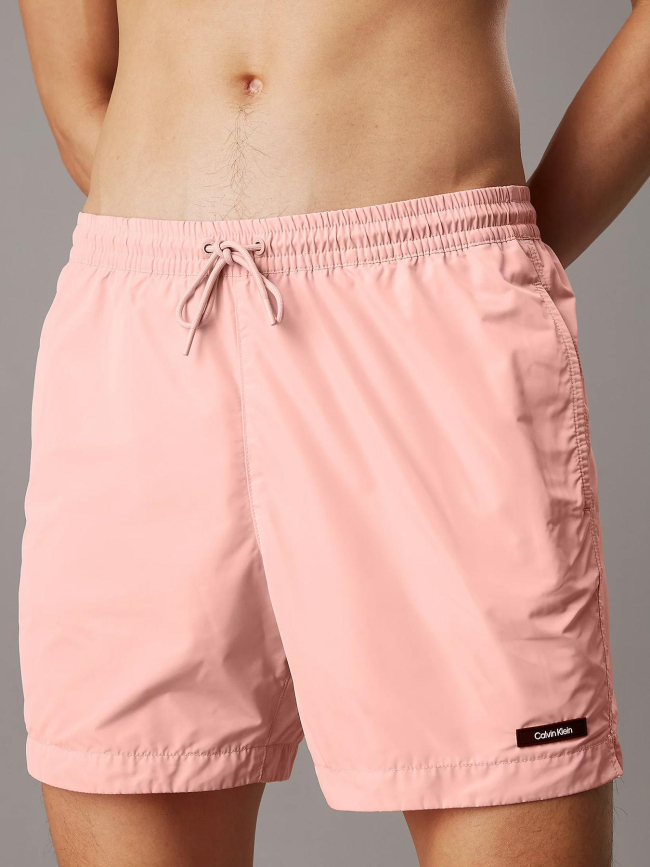 Short de bain medium drawstring orange homme - Calvin Klein