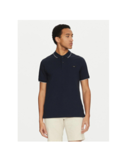 Polo stretch piqué tipping bleu marine homme - Calvin Klein