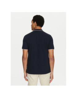 Polo stretch piqué tipping bleu marine homme - Calvin Klein