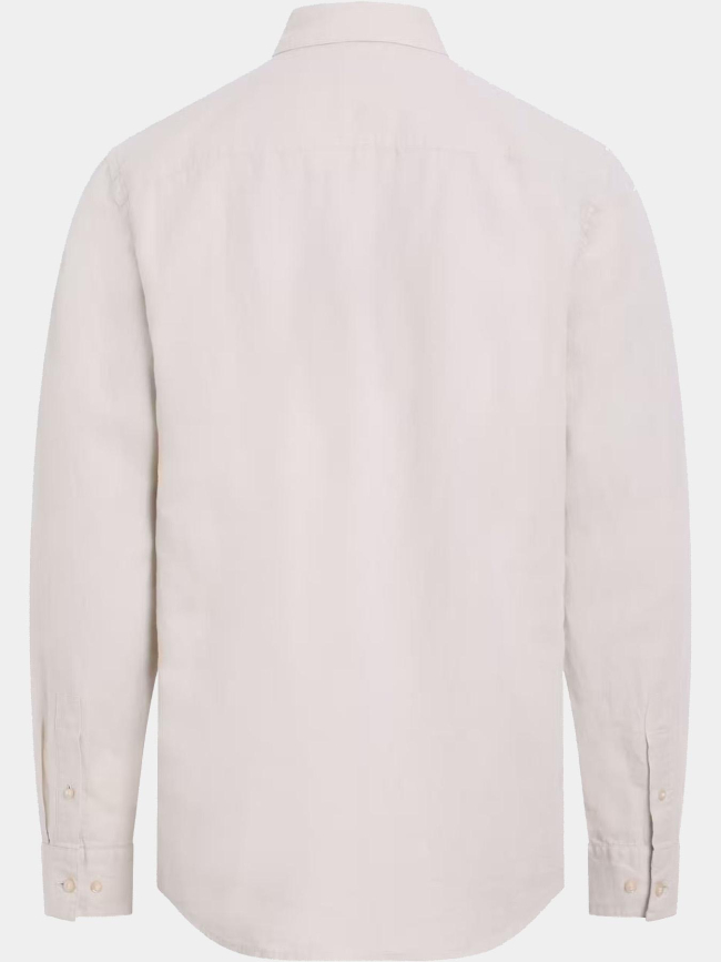 Chemise regular en lin beige homme - Calvin Klein