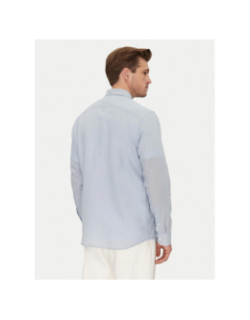 Chemise regular en lin bleu clair homme - Calvin Klein