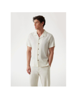 Chemise schaffer resort écru blanc homme - Guess