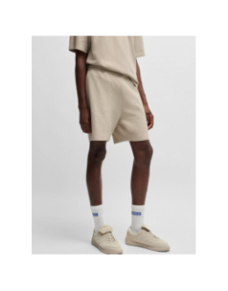 Short jogging côtelé nuwafflo beige homme - Hugo