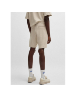 Short jogging côtelé nuwafflo beige homme - Hugo