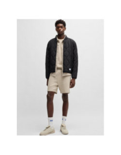 Short jogging côtelé nuwafflo beige homme - Hugo