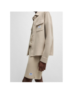 Short jogging côtelé nuwafflo beige homme - Hugo