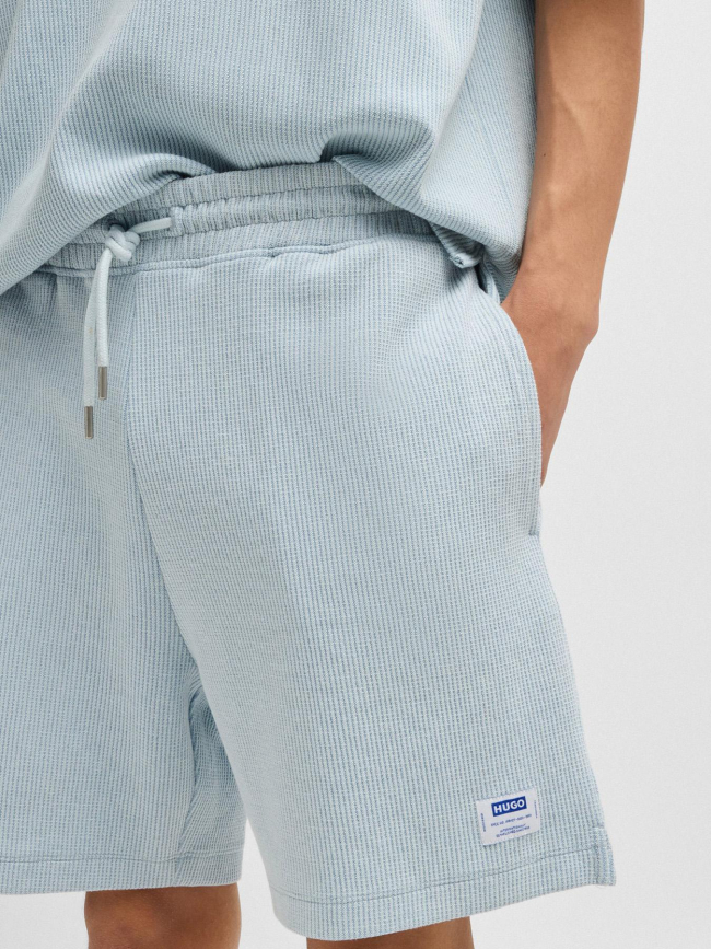 Short jogging côtelé nuwafflo bleu homme - Hugo