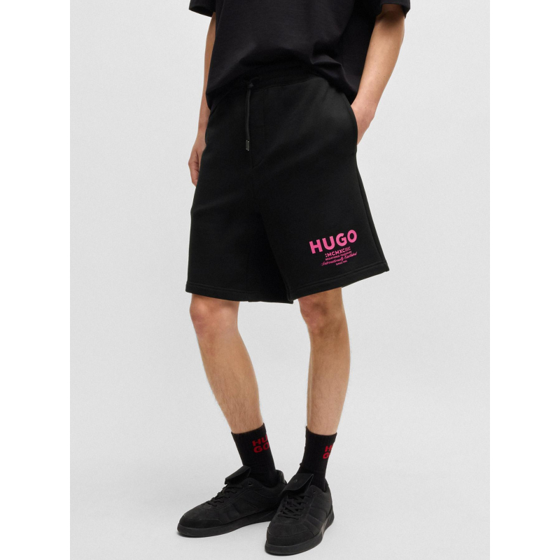 Short jogging en molleton nomario noir homme - Hugo