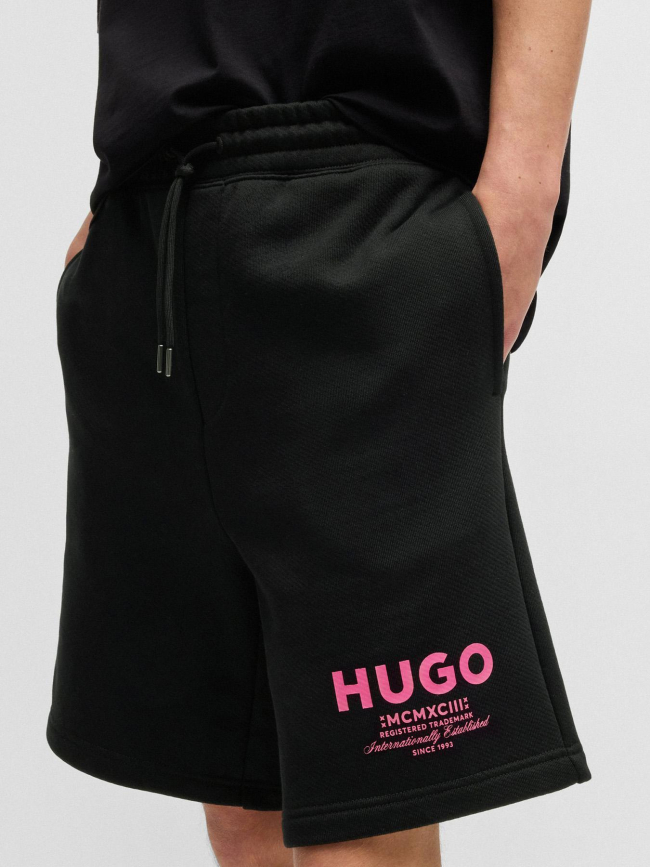 Short jogging en molleton nomario noir homme - Hugo