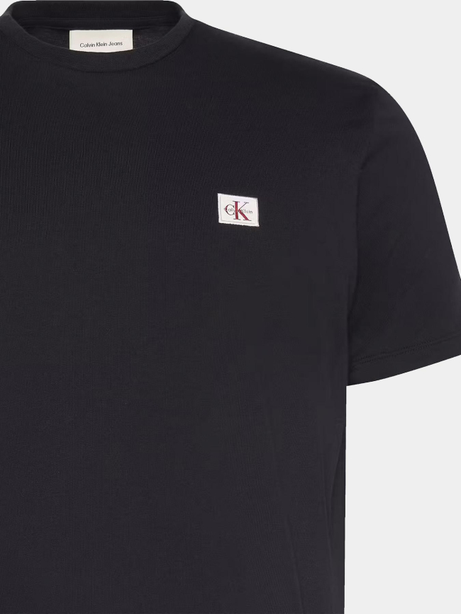 T-shirt badge 30s uni noir homme - Calvin Klein Jeans