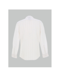 Chemise en lin rayée blanc homme - Calvin Klein