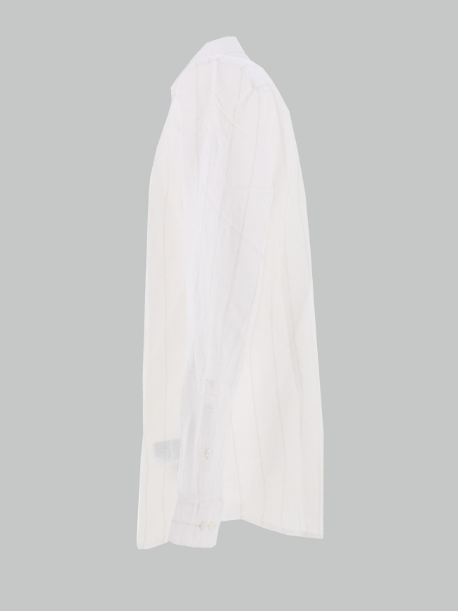 Chemise en lin rayée blanc homme - Calvin Klein