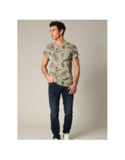 T-shirt à fleurs nubie kaki homme - Deeluxe