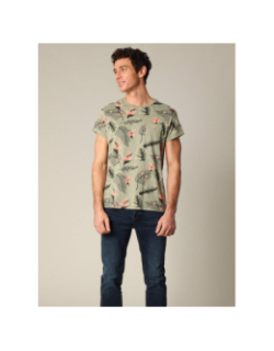 T-shirt à fleurs nubie kaki homme - Deeluxe