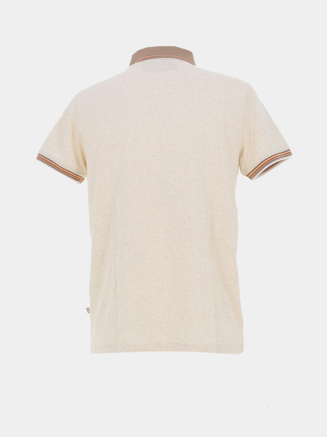 Polo chiné golden beige homme - Benson & Cherry