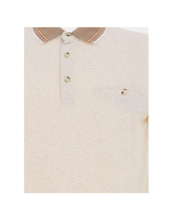 Polo chiné golden beige homme - Benson & Cherry