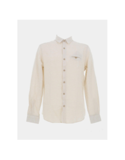 Chemise en lin lemar beige homme - Benson & Cherry
