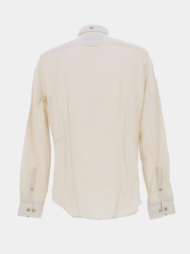 Chemise en lin lemar beige homme - Benson & Cherry