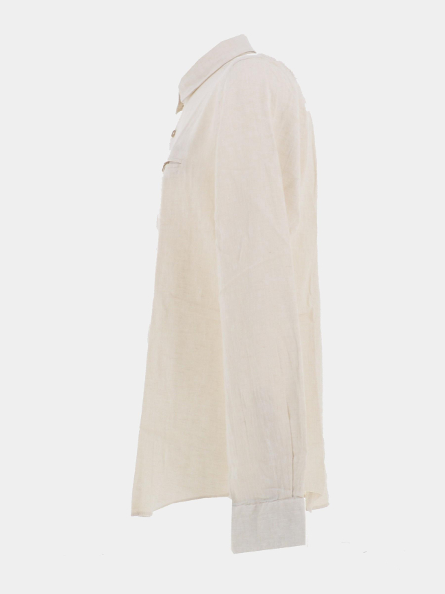 Chemise en lin lemar beige homme - Benson & Cherry