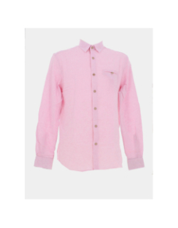 Chemise en lin lemar rose homme - Benson & Cherry