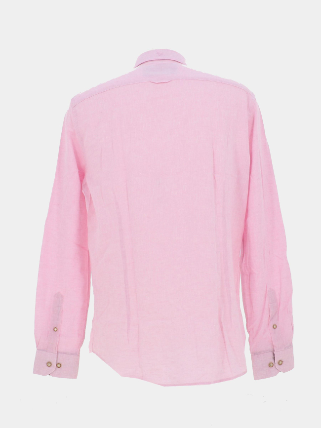 Chemise en lin lemar rose homme - Benson & Cherry