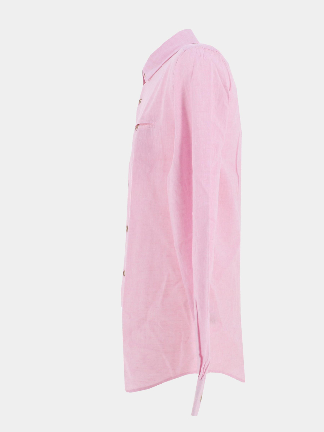 Chemise en lin lemar rose homme - Benson & Cherry