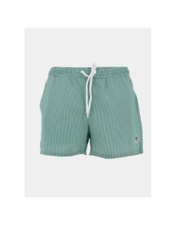 Short de bain rayé surf oslo vert et blanc homme - Lagon Bleu
