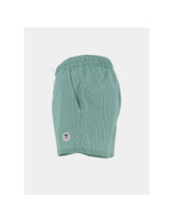 Short de bain rayé surf oslo vert et blanc homme - Lagon Bleu