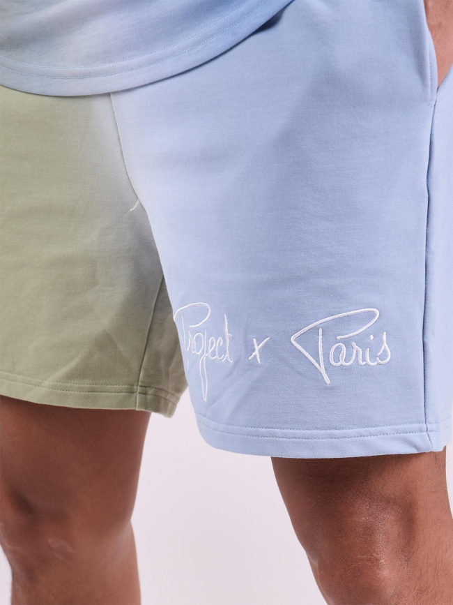 Short dégradé bicolore bleu vert homme - Project X Paris