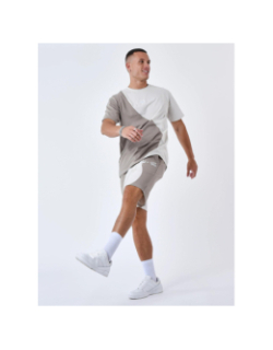 Short jogging colorblock beige marron homme - Project X Paris