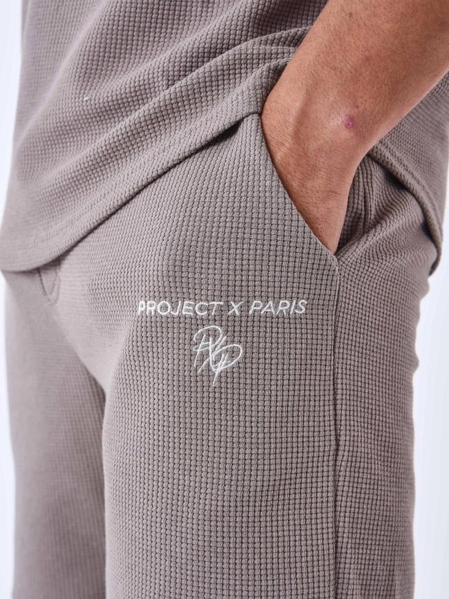 Short nid d'abeille marron homme - Project X Paris