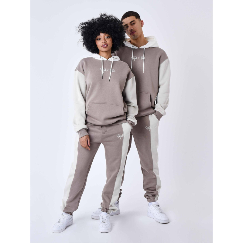 Jogging colorblock marron beige homme - Project X Paris