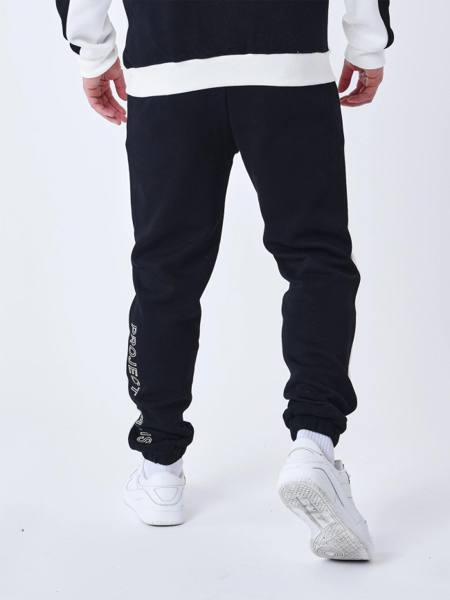 Jogging colorblock logo rond noir blanc homme - Project X Paris