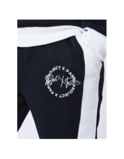 Jogging colorblock logo rond noir blanc homme - Project X Paris