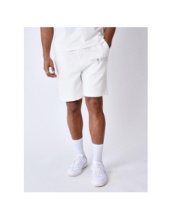 Short jogging logo brodé fleurs blanc homme - Project X Paris