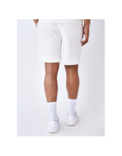 Short jogging logo brodé fleurs blanc homme - Project X Paris