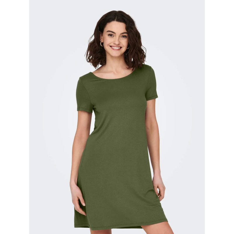 Robe t-shirt dos croisé bera noir femme - Only