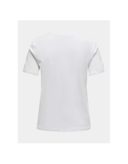 T-shirt col v henny rebel blanc femme - Only