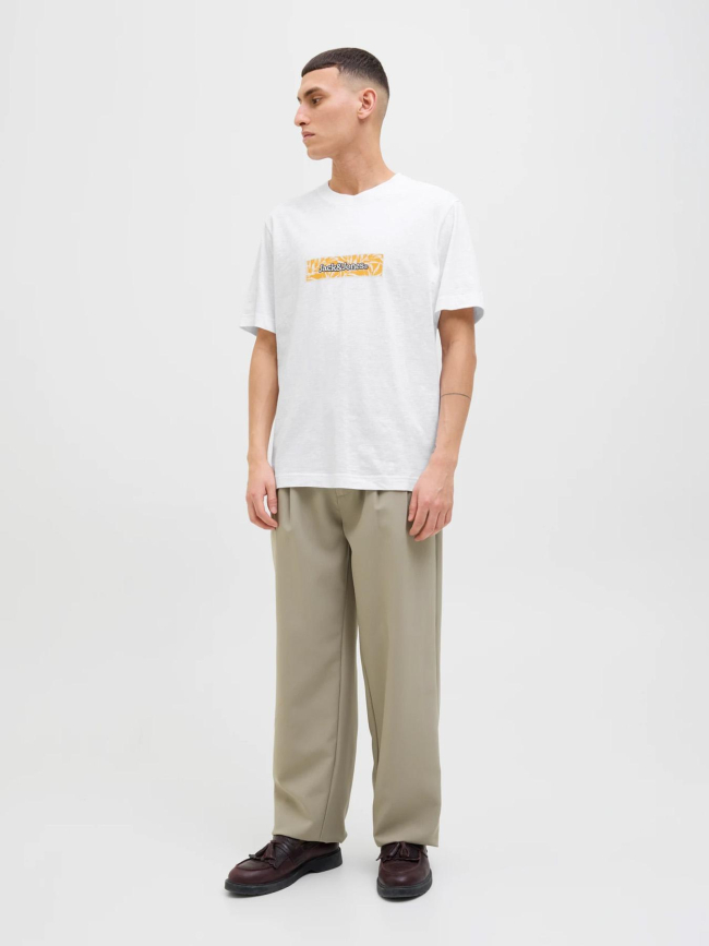 T-shirt à manches courtes jorsplit blanc homme - Jack & Jones