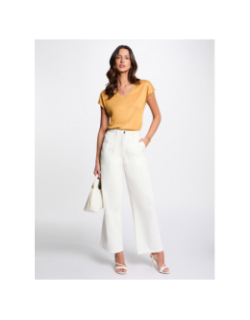 T-shirt pailleté daga jaune femme - Morgan