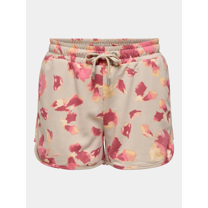 Short jogging bejse beige rose femme - Only Play
